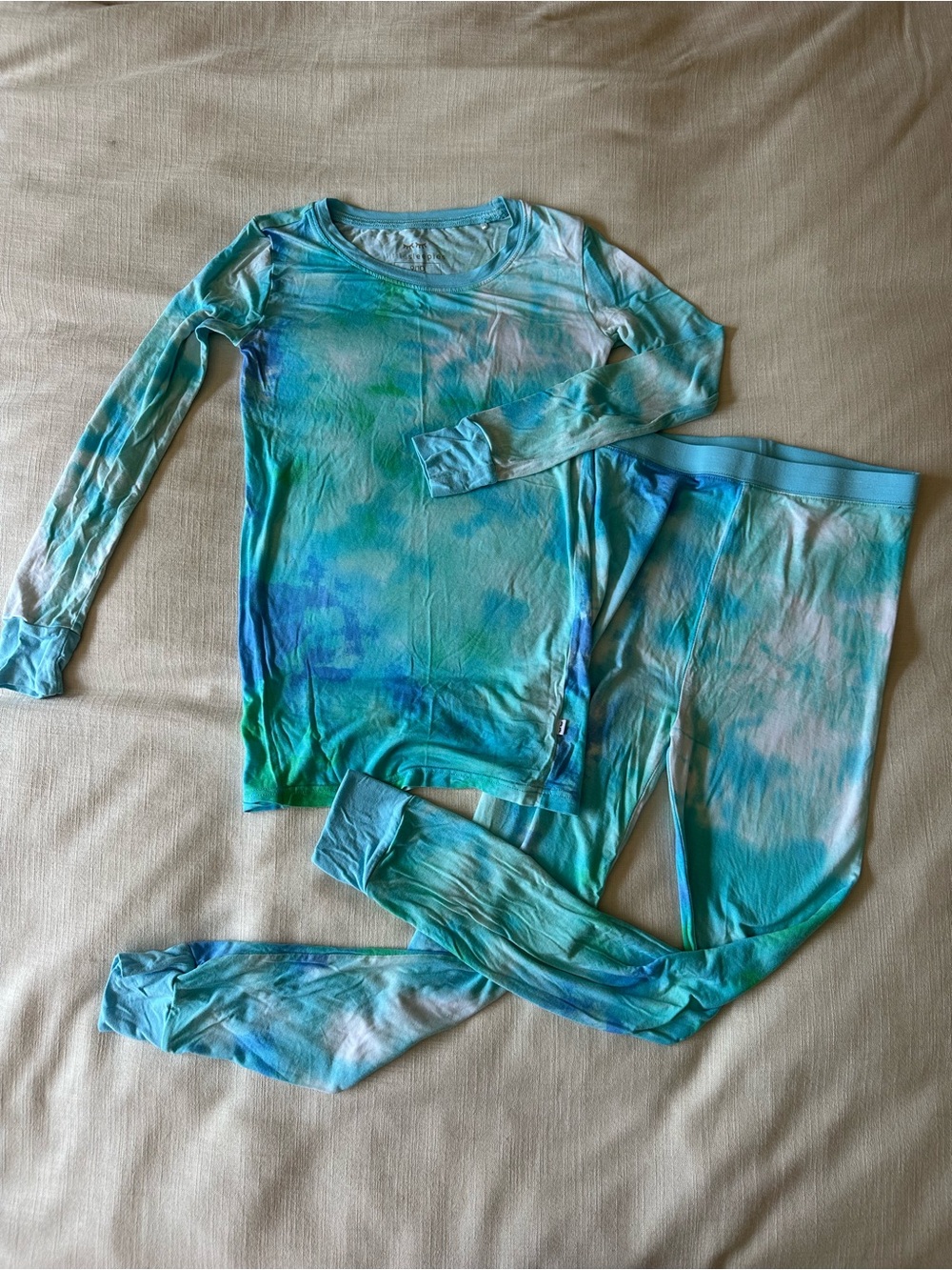 Little Sleepies Tidepool Watercolor Bamboo Long Sleeve Unisex Pajama Set